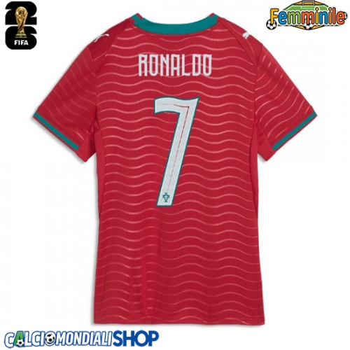 Maglie da calcio Portogallo Cristiano Ronaldo #7 Prima Maglia Femminile Mondiali 2026  Manica Corta